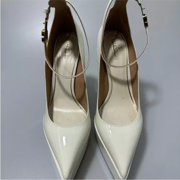 Valentino Garavani Tan-Go 165mm Platform Pumps Ivory Women’s Size EU 38.5/US 8.5